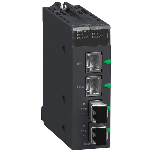 BMXNRP0201 | Modicon Fiber Converter MM/LC 2CH 100Mb