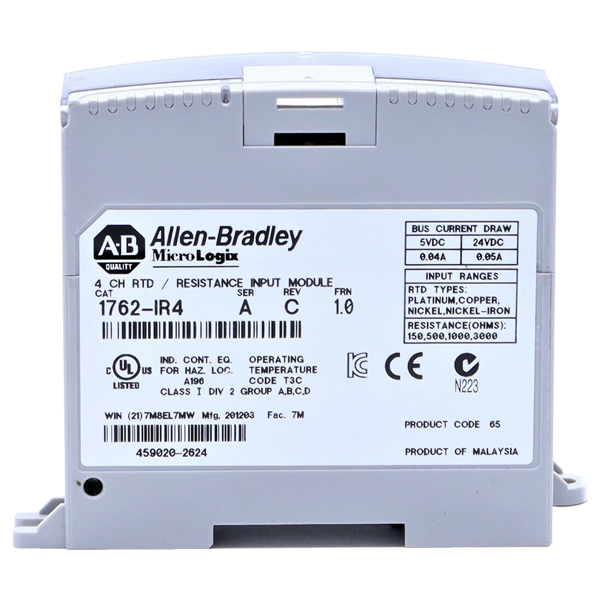 1762-IR4 | Allen Bradley MicroLogix 1200 RTD/Resistance Input Module