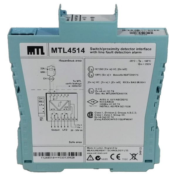 MTL4514 | MTL Switch/Proximity Detector Interface